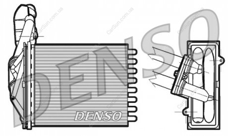 Теплообмінник, система опалення салону DENSO DRR09042 (фото 1)