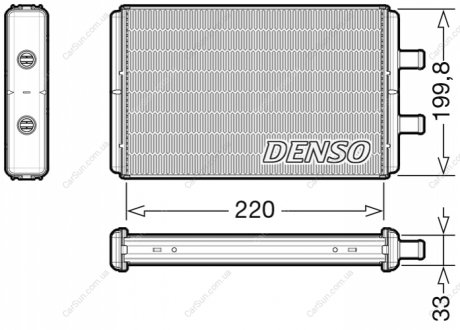 Теплообмінник, система опалення салону DENSO DRR12016