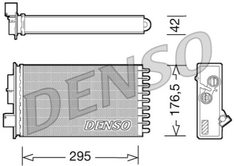 Радіатор Пічки Iveco Eurocargo I-Iii 8040.25B.4200-F4Be0611A 1991-2015 295*177*42Mm DENSO DRR12022