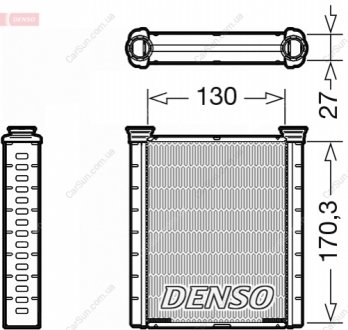 Теплообмінник, система опалення салону DENSO DRR46001 (фото 1)