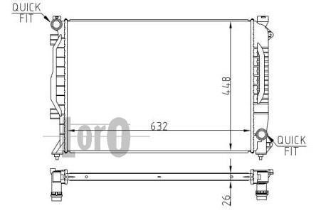 РАДІАТОР AUDI Depo 0030170008