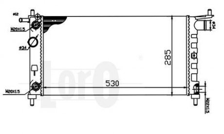 РАДІАТОР OPEL CORSA B Depo 0370170009