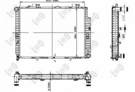 Радиатор охлаждения E-CLASS W 210/E 270 CD 95- - /LORO Depo 0540170063B