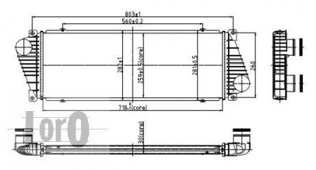 Радіатор інтеркулера а Sprinter/LT 95-06 2.5 Tdi Depo 0540180001