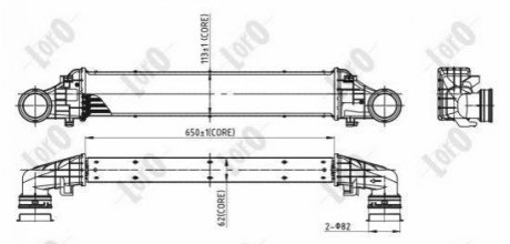 Радіатор інтеркулера MB E-class (W211) 02-09 Depo 0540180014 (фото 1)