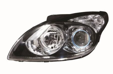 Reflektor P (H1/H7/PY21W/W5W, elektryczny, z silnikiem, kolor wkЕ‚adu: czarny, kolor kierunkowskazu: biaЕ‚y) pasuje do: HYUNDAI i30 FD, Sedan 10.07-06.12 Depo 221-1154RMLDEM2