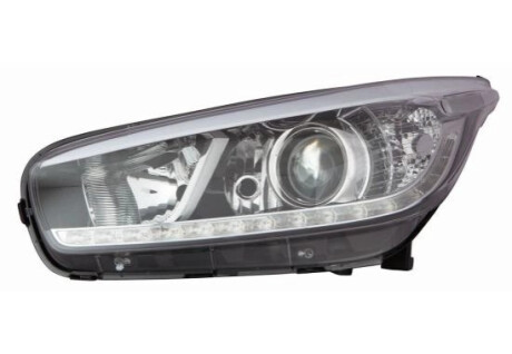 HEAD LAMP.UNIT..ECE.ELEC.W/S MOTOR.W/LED.BLACK TYPE.BULB TYPE:H7,H7,H7,PY21W,LED.KIA.CEED.12-. Depo 2231150LMLDEM2