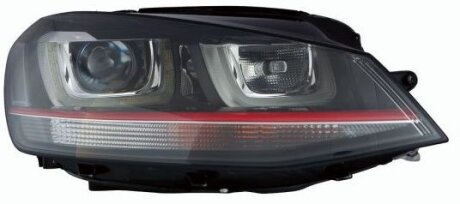 HEAD LAMP...ECE.ELEC W/S MOTOR W/LED HID BLACK TYPE.BULB TYPE:D3S,H7,H21W,LED.VW.GOLF VII GTI..13-. Depo 44111J1RMLEAD2