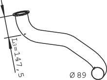 Труба Глушника Початкова Daf Lf45/55 Euro 3 Dinex 22137 (фото 1)