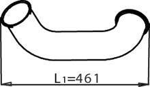 Труба Глушника Середня Daf Cf85/xf105 L-461Mm Dinex 22175 (фото 1)