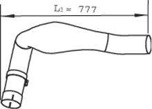Труба Глушника Середня Tga Dinex 48121 (фото 1)