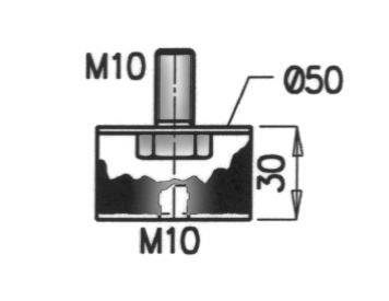 Подушка Системи Вихлопу Man F90 M10*1.5Mm Ø50Mm H-30Mm Dinex 49910 (фото 1)