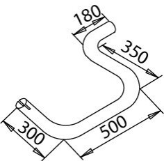 Rura wydechowa Å›rodek (x1140mm) pasuje do: MERCEDES Dinex 51297