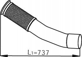 Труба Глушника Початкова Actros Dinex 54247 (фото 1)