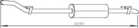 Глушник системи випуску (середній) Dinex 56322 (фото 1)
