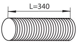 Гофра Глушника Volvo Fh12/fh16/fm10/fm12 Ø128Mm L-340Mm (Low Cost) Dinex 82214