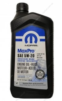 Масло моторное MaxPro 5W-20, 0,946 л CHRYSLER / JEEP / DODGE 68518202AA