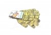 Рукавички "Рябушка" з ПВХ малюнком жовтий/сірий/жовтий70/30 10 клас розмір 10 DOLONI 4242 (фото 1)