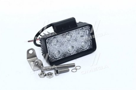 Фара LED прямоугольная 18W, 6 ламп, 110*114,5мм, узкий луч <ДК> Дорожная Карта DK B2- 18W-B SL