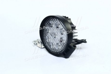 Фара LED круглая 27W, 9 ламп, 110*128мм, широкий луч <ДК> Дорожная Карта DK B2-27W-B FL