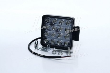 Фара LED прямоугольная 48W, 16 ламп, 110*164мм, узкий луч <ДК> Дорожная Карта DK B2-48W-A SL