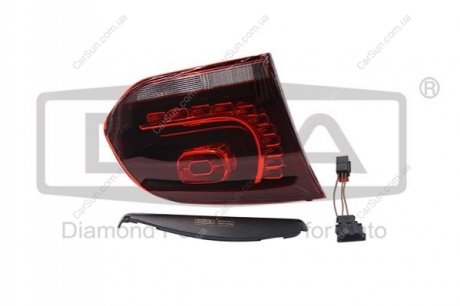 Фонарь заднй левый внутренний LED вишнево-красный VW Golf VI (09-13) DPA DPA 89450625102
