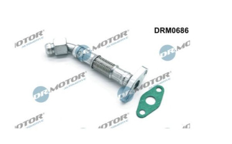 Трубка маслопроводу (чорний метал) Dr.Motor DRM0686 (фото 1)