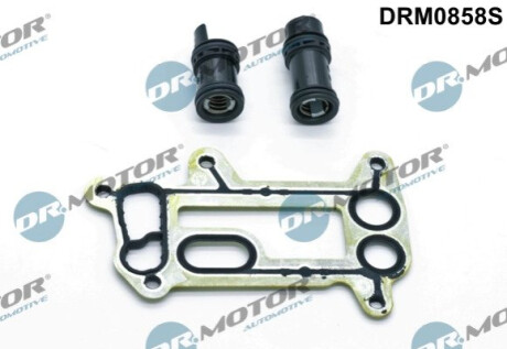 Повний р-кт масляного радіатора BMW 1 E87, 3 E90, 5 E60, X1,X3 Dr.Motor DRM0858S