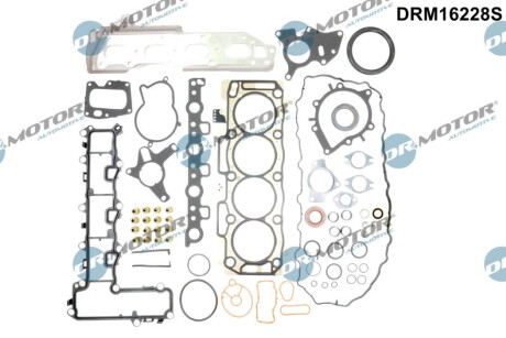 КОМПЛЕКТ ПРОКЛАДОК ДВИГУНА 2.0HDI 09- Dr.Motor DRM16228S