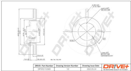 Тормозной диск Dr!ve+ DP1010110369