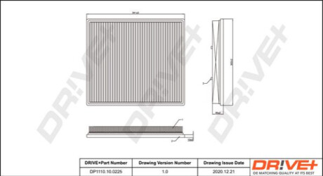 Повітряний фільтр Dr!ve+ DP1110100225 (фото 1)