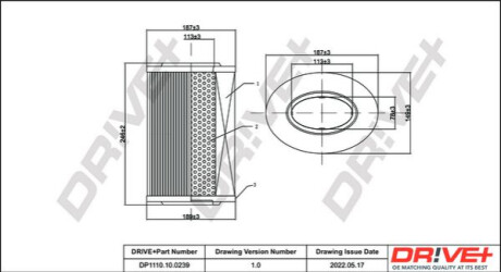 Повітряний фільтр Dr!ve+ DP1110100239