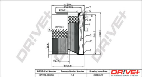 Повітряний фільтр Dr!ve+ DP1110100284