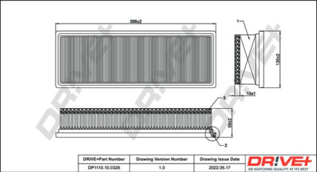 Повітряний фільтр Dr!ve+ DP1110100328