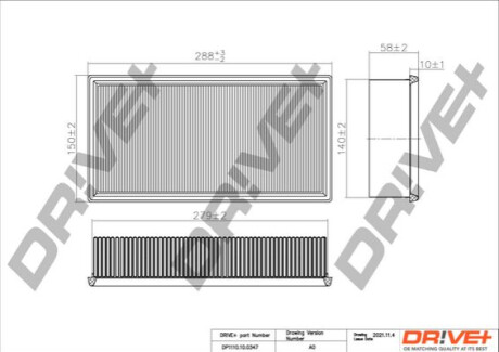 Повітряний фільтр Dr!ve+ DP1110100347