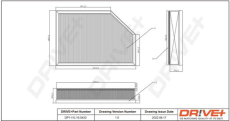 Повітряний фільтр Dr!ve+ DP1110100422 (фото 1)