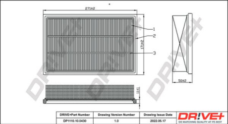 Повітряний фільтр Dr!ve+ DP1110100430