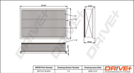 Повітряний фільтр Dr!ve+ DP1110100431