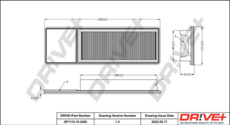 Повітряний фільтр Dr!ve+ DP1110100465