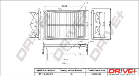 Повітряний фільтр Dr!ve+ DP1110100470 (фото 1)