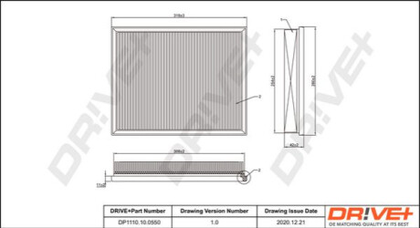 Повітряний фільтр Dr!ve+ DP1110100550 (фото 1)