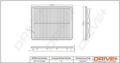 Воздушный фильтр Dr!ve+ DP1110100650