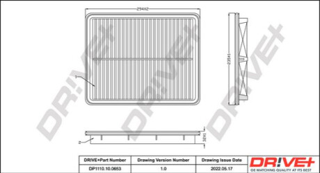 Воздушный фильтр Dr!ve+ DP1110100653