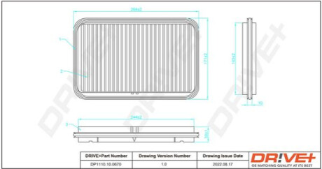 Повітряний фільтр Dr!ve+ DP1110100670 (фото 1)