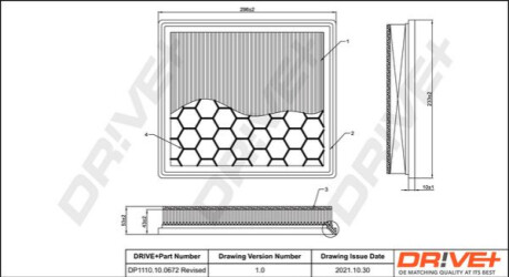 Повітряний фільтр Dr!ve+ DP1110100672 (фото 1)