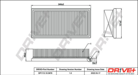 Воздушный фильтр Dr!ve+ DP1110100679