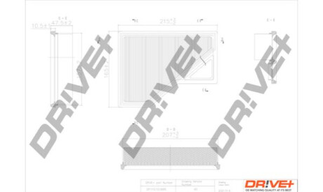 Воздушный фильтр Dr!ve+ DP1110100685