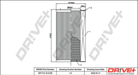 Повітряний фільтр Dr!ve+ DP1110100728