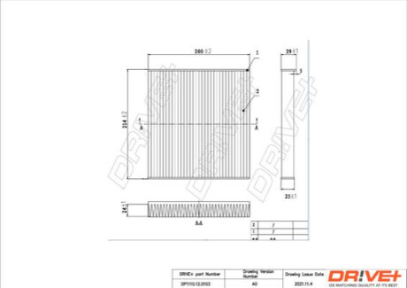 Фільтр, повітря у салоні Dr!ve+ DP1110120103