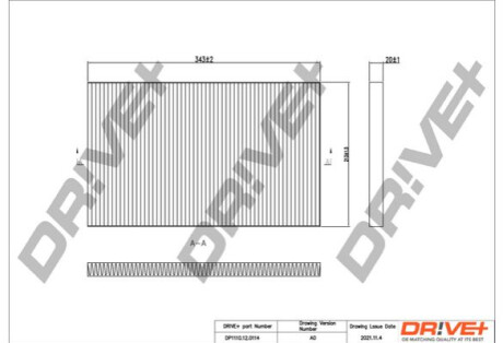 Фильтр, воздух в салоне Dr!ve+ DP1110120114